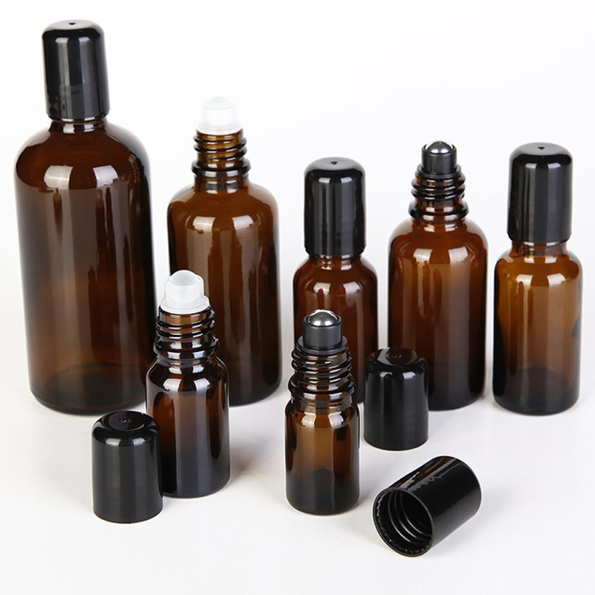Attar Oil Roll On - 5/10/15/30/50/100 مللي لفة زجاجية سميكة كهرمانية