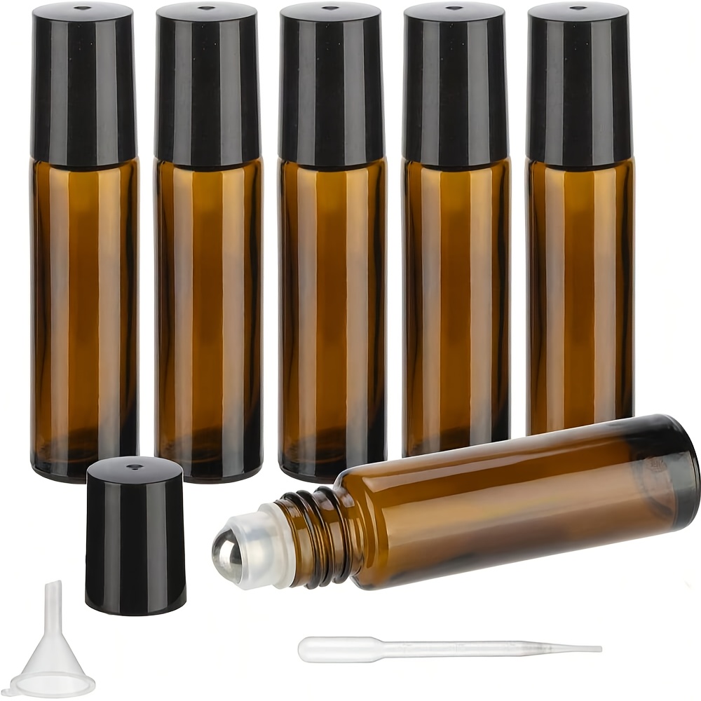 Attar Oil Roll On - 5/10 قطعة 5/10 مللي العنبر الزجاج