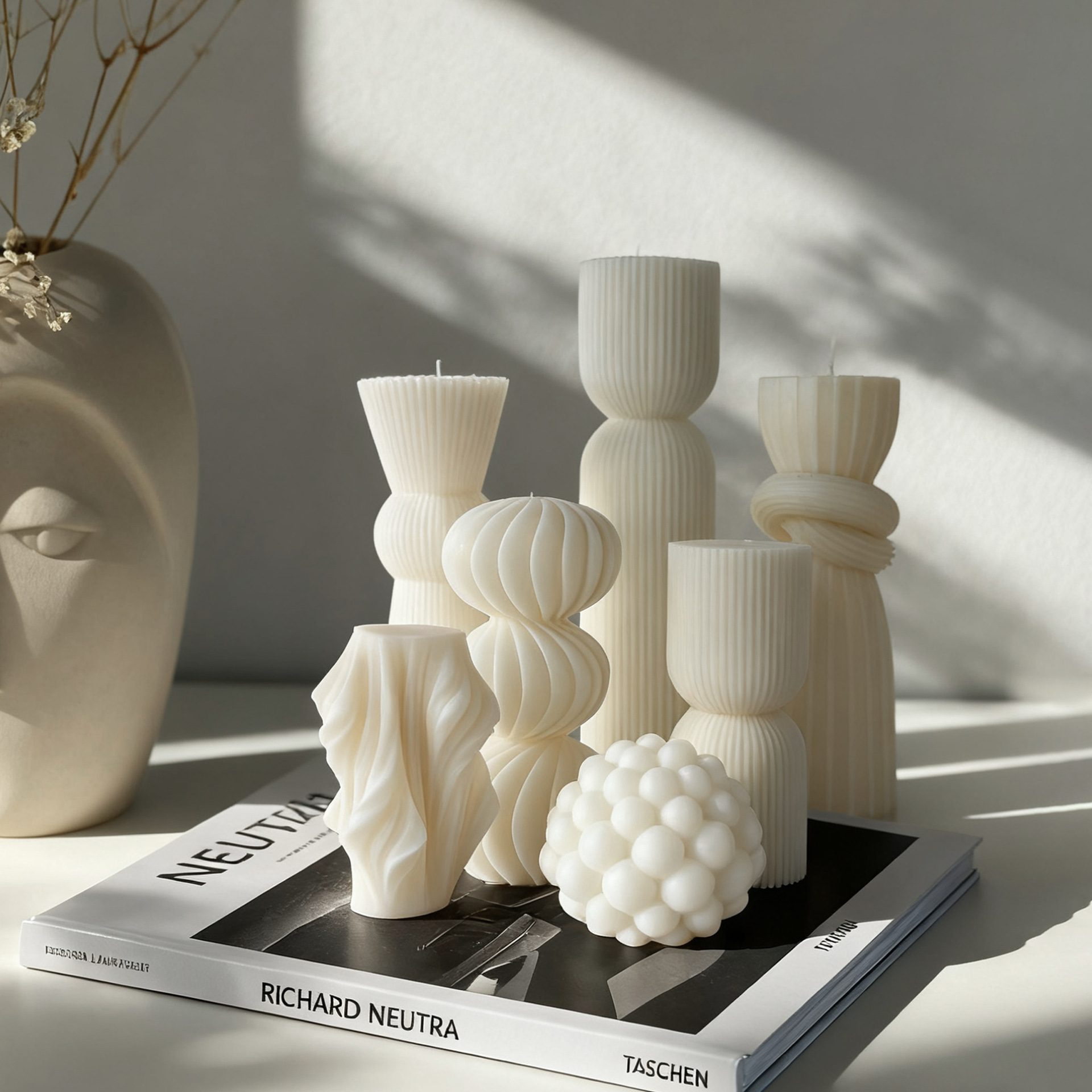 شمعة معطرة بيضاء بتصميم اسكندن - مراجعة Perfume Home Fragrance وسعره